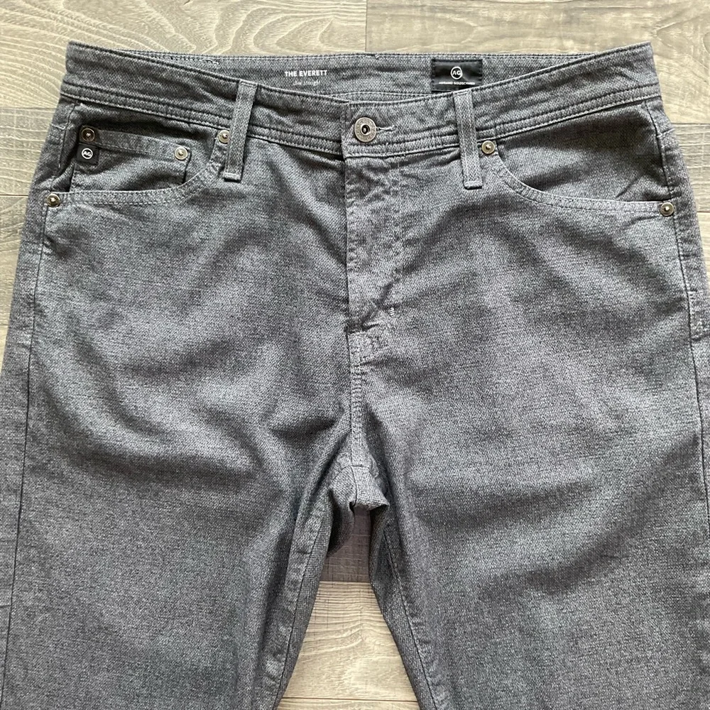 33x28 AG Adriano Goldschmied The Everett Slim Straight Pants Mens Charcoal Grey